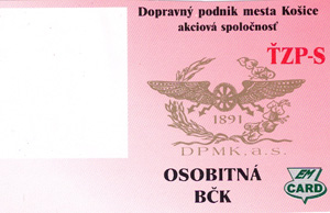 Bezkontaktná čipová karta - ŤZP-S