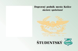 Bezkontaktná čipová karta - pre žiakov SŠ a VŠ