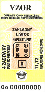 Zaákladný lístok neprestupný
